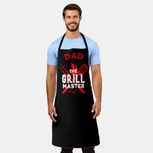 Personalized Black Chef Dad #FATHERSDAYGift Schürze