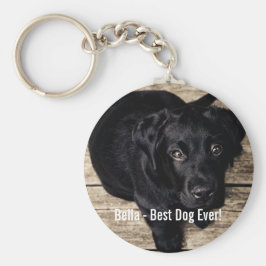 Personalized Black Lab Dog Photo and Dog Name Schlüsselanhänger