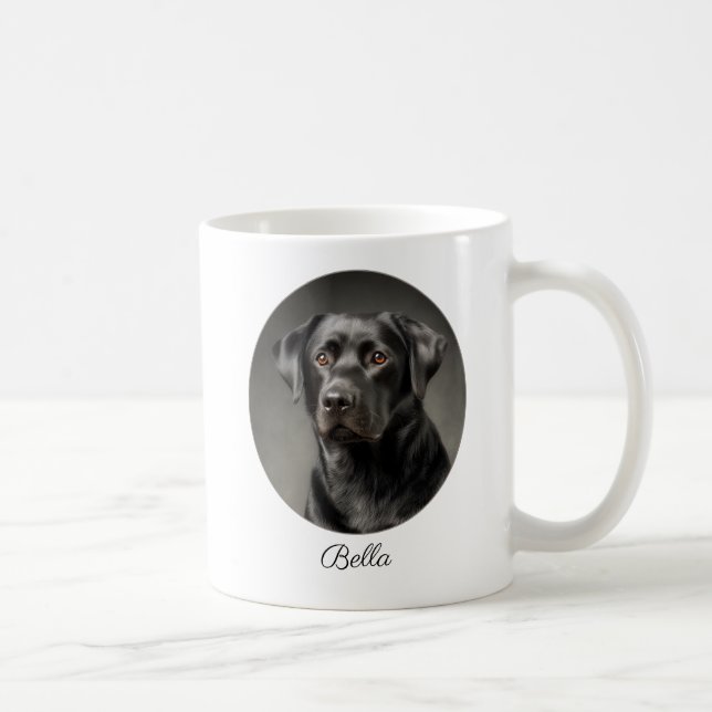Personalized Black Labrador by My Side Kaffeetasse (Rechts)