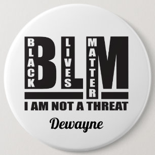 Personalized Black Lives Matter Button