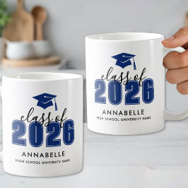 Personalized Blue Graduation Kaffeetasse