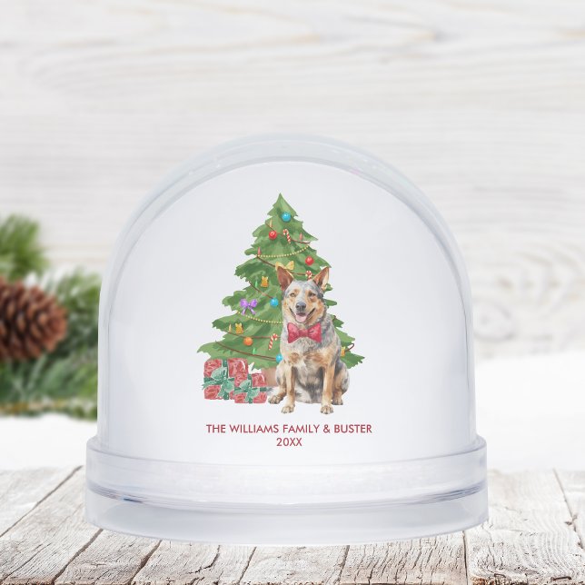 Personalized Blue Heeler Dog Christmas Schneekugeln (Von Creator hochgeladen)