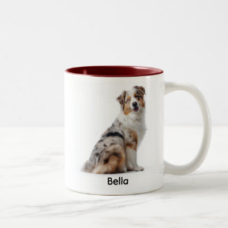 Personalized Blue Merle Aussie “I Own You” Zweifarbige Tasse
