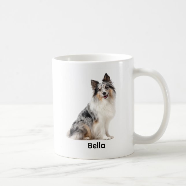 Personalized Blue Merle Sheltie I Own You Kaffeetasse (Rechts)