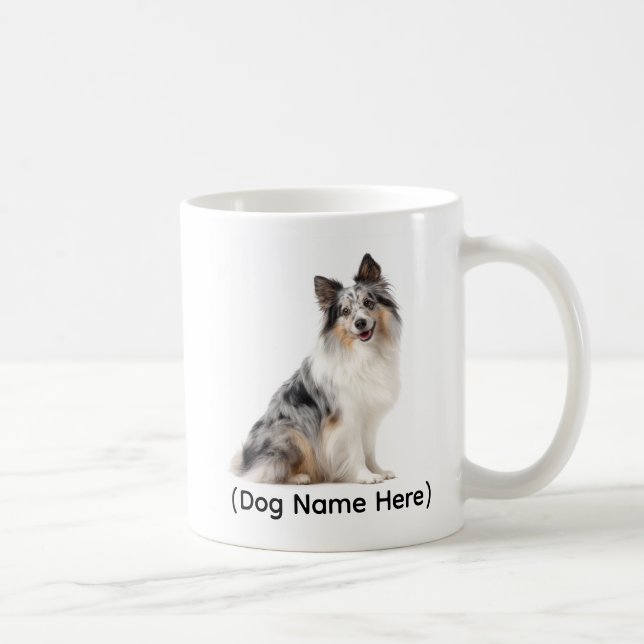 Personalized Blue Merle Sheltie I Own You Kaffeetasse (Rechts)