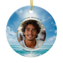 Personalized Blue Sky Memorial Ornament