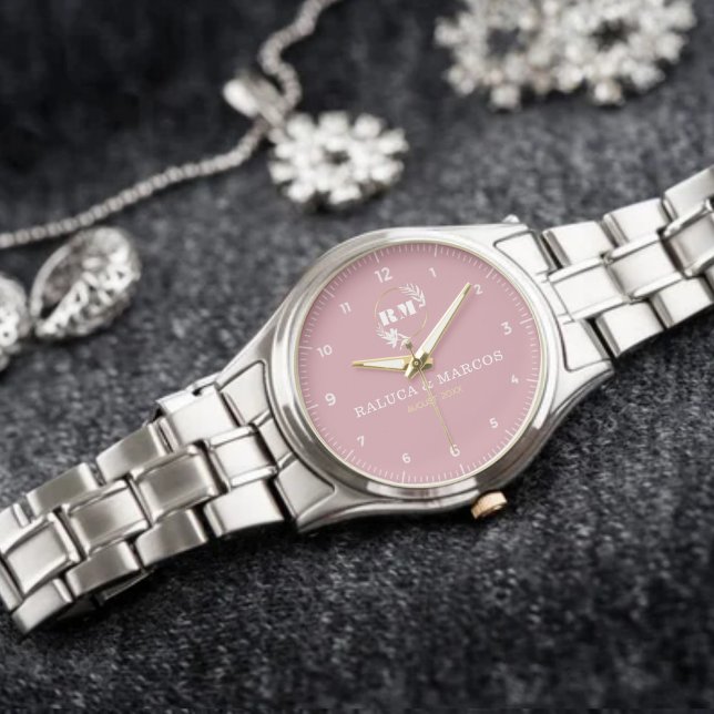 Personalized Boho Monogram Couples  Armbanduhr (Von Creator hochgeladen)