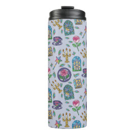 Personalized Bookish Girly Purple Cute Beauty Name Thermosbecher