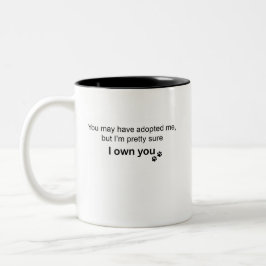 Personalized Border Collie “I Own You” Zweifarbige Tasse