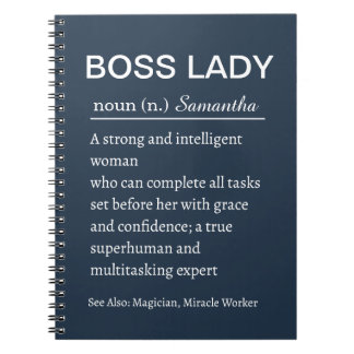 Personalized Boss Lady Definition Notebook Funny Notizblock