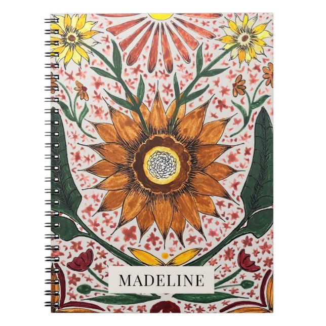 Personalized Botanical Notebook Notizblock (Vorderseite)