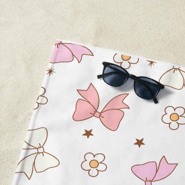 Personalized Bow Beach Towel for Kids & Adults  Strandtuch (Beispiel)