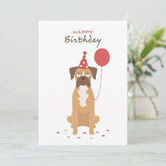 Personalized Boxer Birthday Card, boxer lover card Feiertagskarte