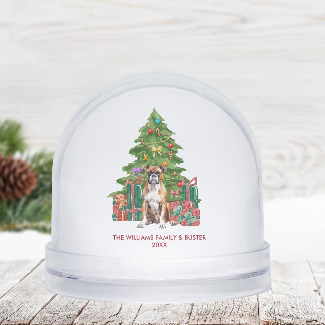 Personalized Boxer Dog Christmas Schneekugeln (Von Creator hochgeladen)