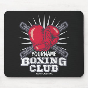 Personalized Boxing Gloves Fighter Champion Boxer Mousepad