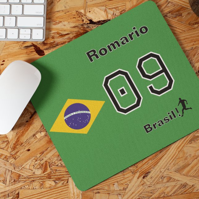 Personalized Brasil Soccer Fan Desk Accessory Mousepad (Von Creator hochgeladen)
