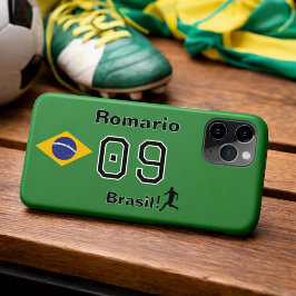 Personalized Brasil Soccer Legend Jersey Number Case-Mate iPhone Hülle