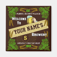 Personalized Brewery Welcome: Hops Barley Beer