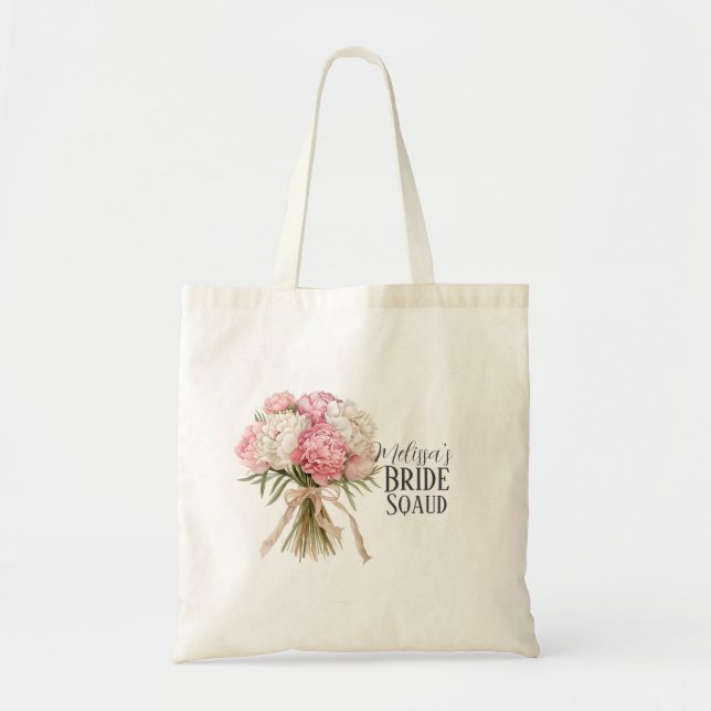 Personalized Bride Squad Tote Bag Tragetasche (Vorne)