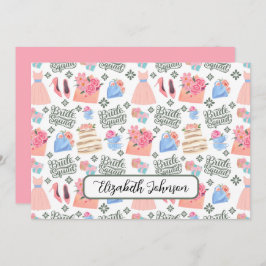 Personalized Bride Squad Wedding Note Card Mitteilungskarte