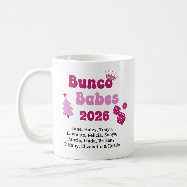 Personalized Bunco Babe  Kaffeetasse (Links)