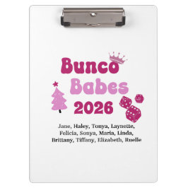 Personalized Bunco Babe  Klemmbrett