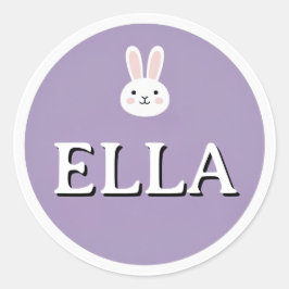 Personalized Bunny Name Sticker – Cute Design