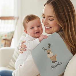 Personalized Burp Cloth with Moose Waschlappen