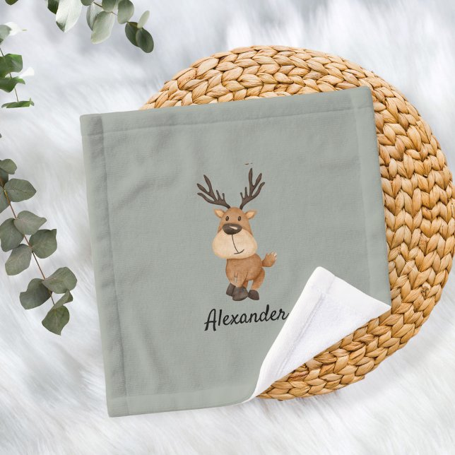 Personalized Burp Cloth with Moose Waschlappen (Von Creator hochgeladen)