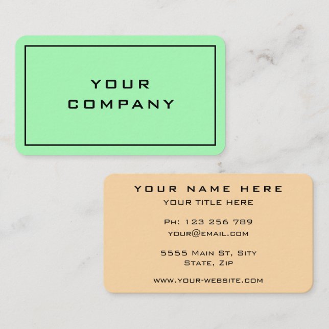 Personalized Business Card Your Company Logo Info Visitenkarte (Vorne/Hinten)