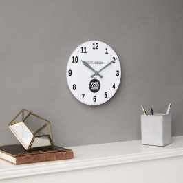 Personalized Business Logo and Text Runde Wanduhr