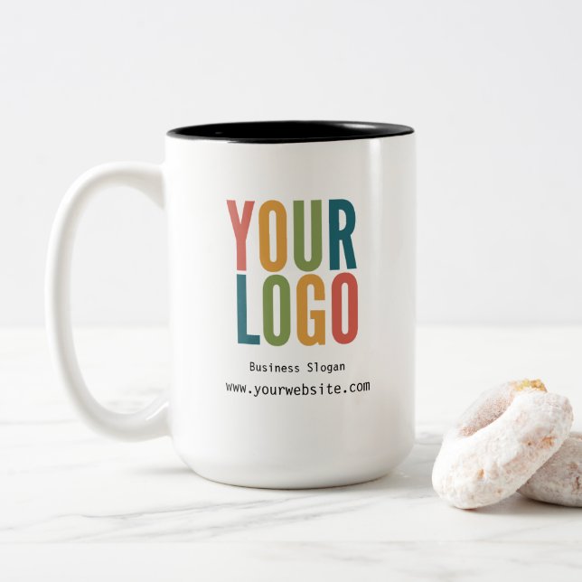 Personalized Business Logo Coffee Mug Zweifarbige Tasse (Mit Donut)