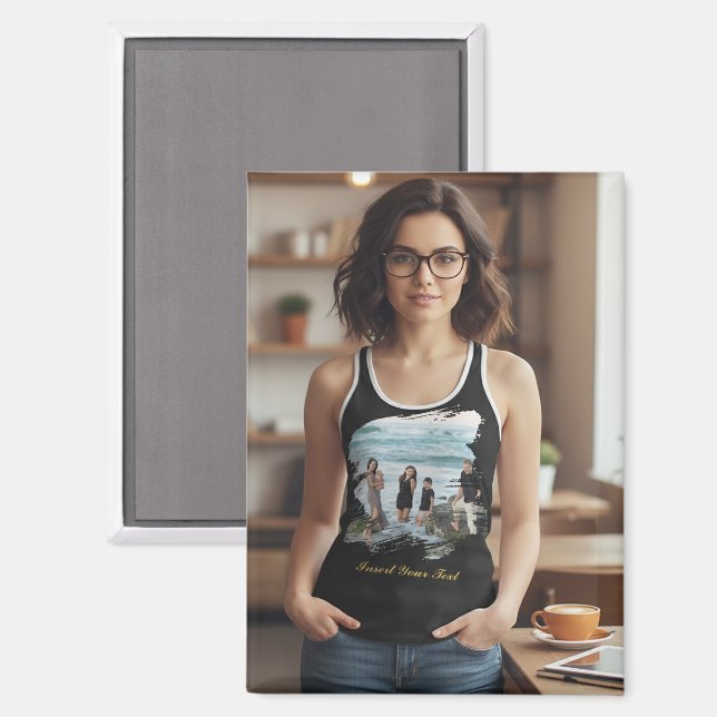 Personalized Business Logo or Image Rectangle Magnet (Vorderseite/Rückseite)