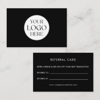 Personalized Business Logo Simple Referral Card Visitenkarte