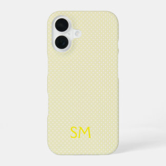 Personalized Butter Yellow Polka Dot Phone Case iPhone 16 Hülle