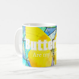 Personalized Butterflies are my theraphy Summer Kaffeetasse