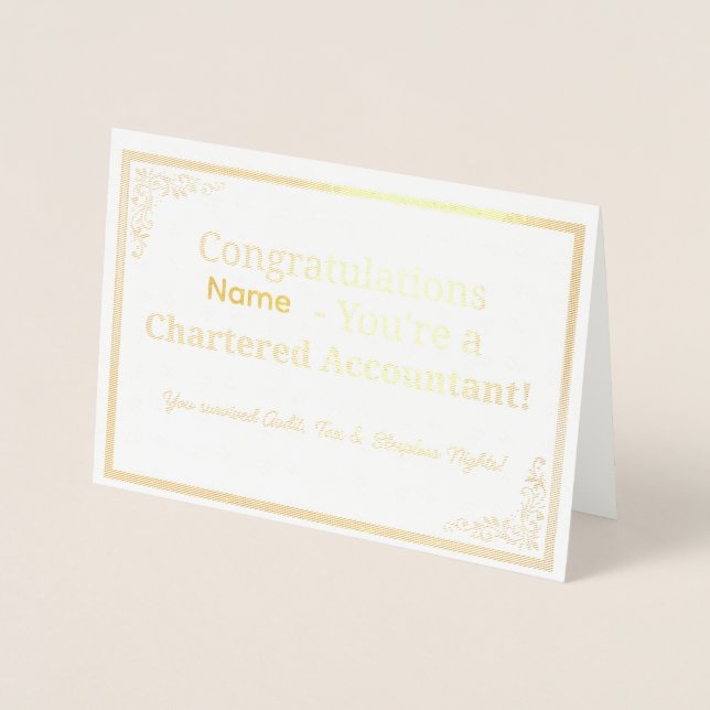 Personalized CA Congratulations Card  Folienkarte (Vorderseite)
