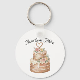 personalized Cake Keychain  Custom Name Baker Gift Schlüsselanhänger