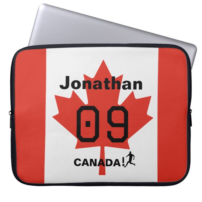 Personalized Canada Maple Leaf Tech Gift Laptopschutzhülle (Vorderseite)