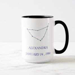 Personalized Capricorn Constellation Mug - Custom Tasse