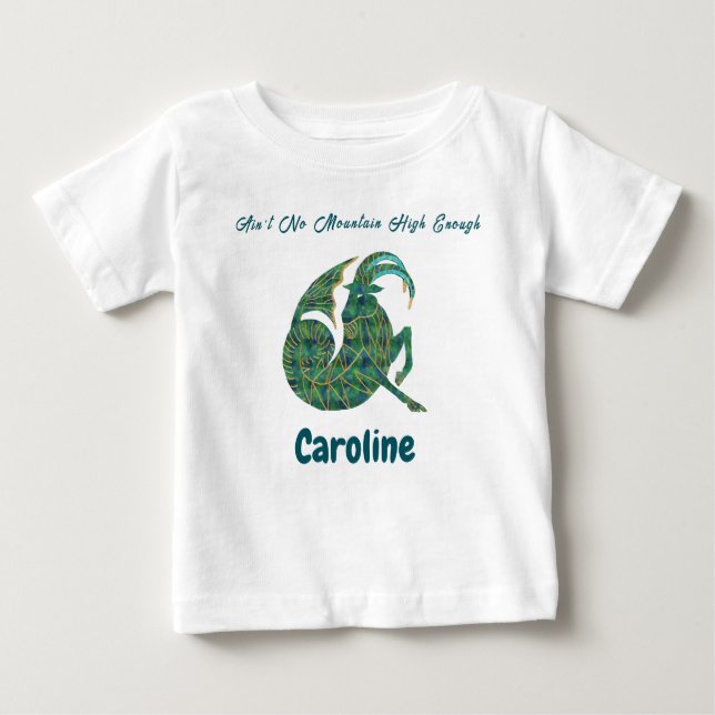 Personalized Capricorn Zodiac Impressionist Toddle Baby T-shirt (Vorderseite)