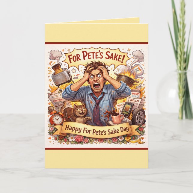 Personalized Card For Pete's Sake Day/Feb 26 Karte (Vorderseite)