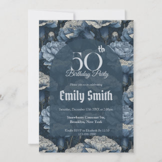 Personalized Carnation Sparkle Beach Party Einladung