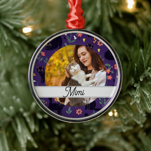 Personalized Cat Ornament | Custom Name (Baum)