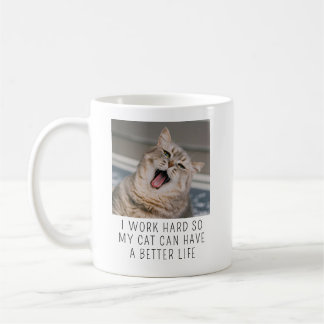 Personalized Cat Photo Custom Caption Funny Pet Kaffeetasse