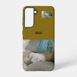 Personalized Cat Photo Samsung Galaxy Case – Brown Samsung Galaxy Hülle