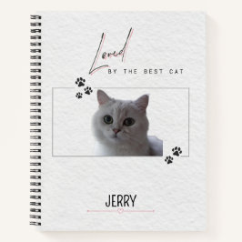 Personalized Cat Valentine with Name and Photo Notizbuch