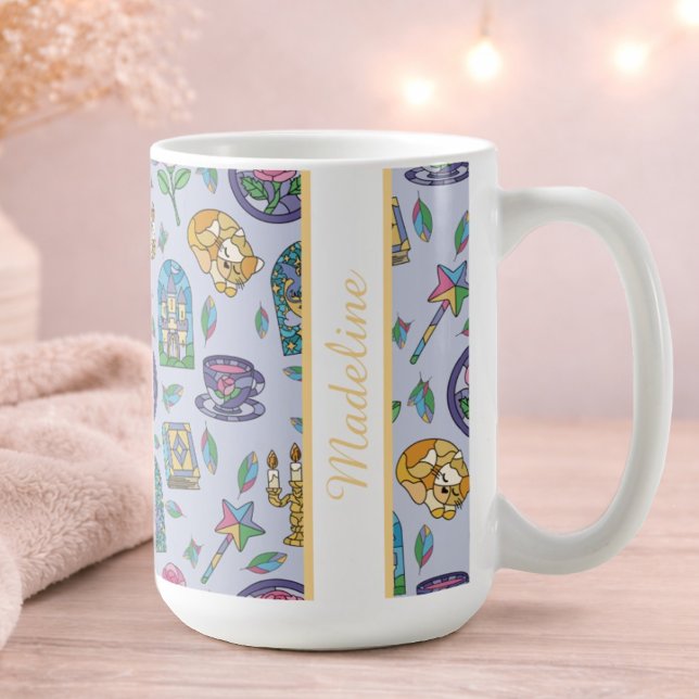 Personalized Cats Beauty and the Beast Book Girl Kaffeetasse (Von Creator hochgeladen)