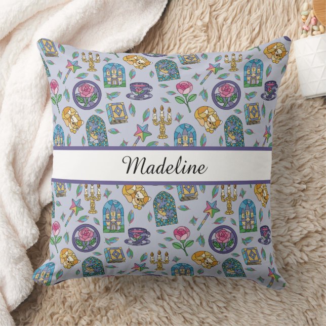 Personalized Cats Beauty and the Beast Book Girl Kissen (Decke)