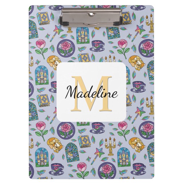 Personalized Cats Beauty and the Beast Book Girl Klemmbrett (Vorderseite)